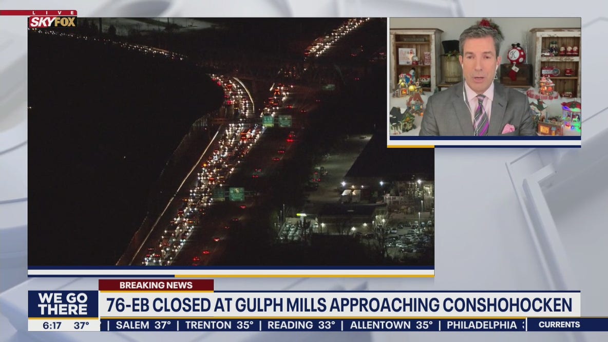 Eastbound lanes of I-76 closed Tuesday morning after overnight accident